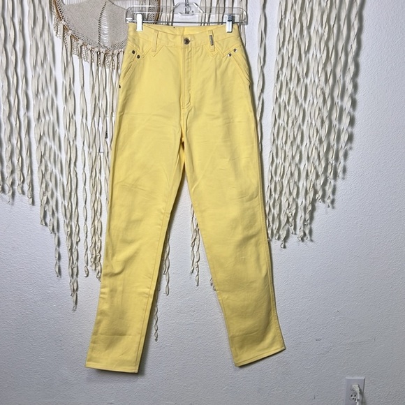 Vintage Rockies in Butter Yellow Size 28/7 Rigid 100% Cotton Denim - Picture 2 of 13